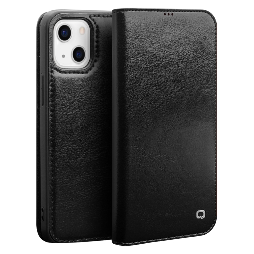 

QIALINO Horizontal Flip Leather Case with Holder & Card Slots & Wallet For iPhone 13 mini(Black)