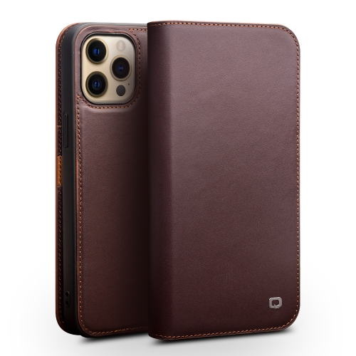 

QIALINO Business Horizontal Flip Leather Case with Holder & Card Slots & Wallet For iPhone 13 Pro(Brown)