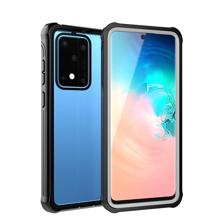 

For Samsung Galaxy S20 Ultra Waterproof Dustproof Shockproof Transparent Acrylic Protective Case(Black)