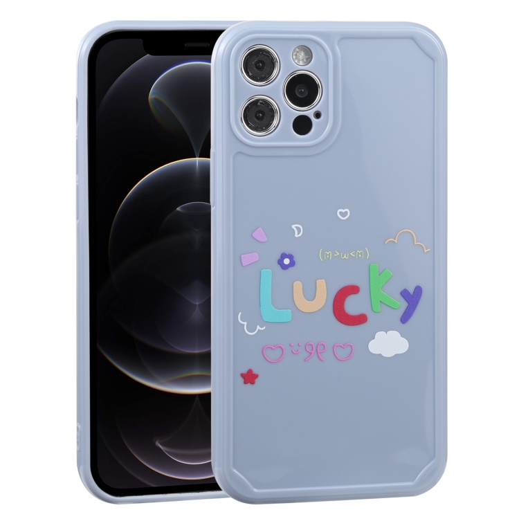 

Lucky Letters TPU Soft Shockproof Case For iPhone 12 Pro(Blue)