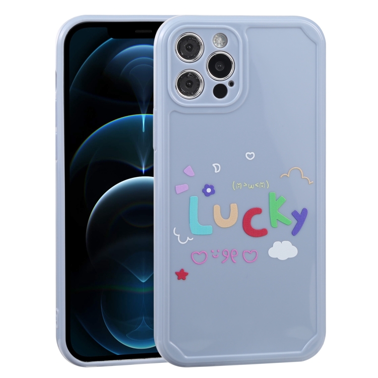 

Lucky Letters TPU Soft Shockproof Case For iPhone 12 Pro Max(Blue)