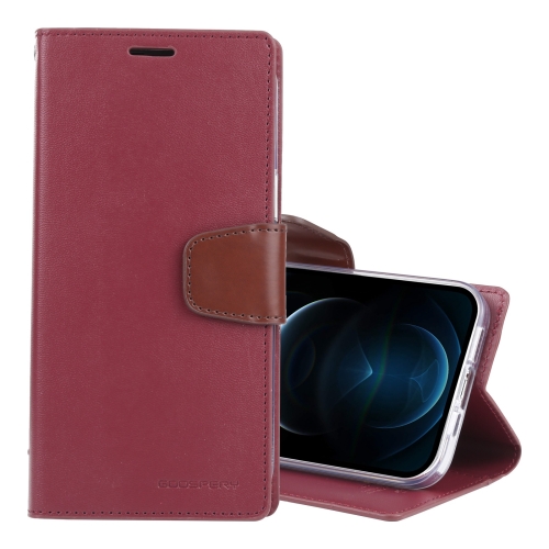 GOOSPERY SONATA DIARY Horizontal Flip Leather Case with Holder & Card Slots & Wallet For iPhone 13 Pro Max(Wine Red)
