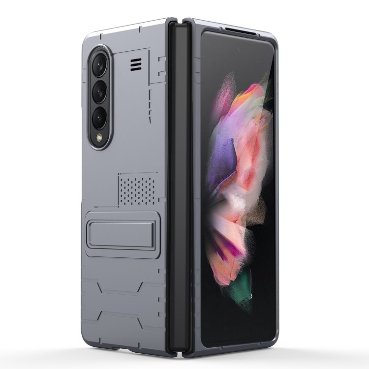 

For Samsung Galaxy Z Fold3 5G GKK Shockproof Protective Case, with Magnetic Holder(Silver)