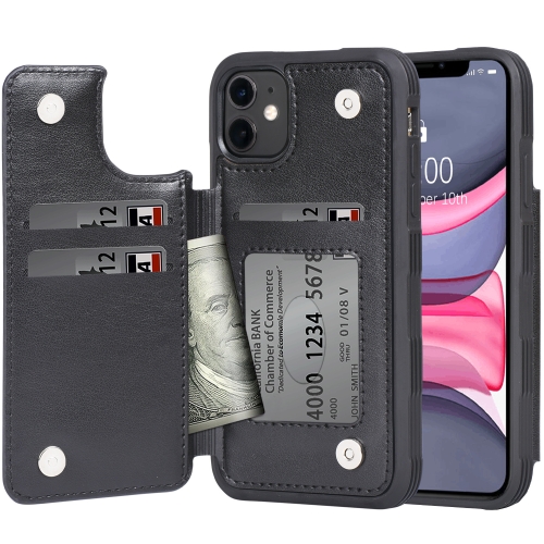

PU + TPU Shockproof Protective Case with Card Slot & Wallet For iPhone 11(Black)