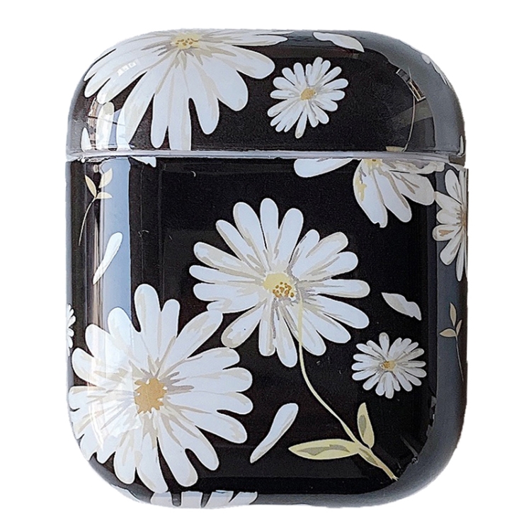

Little Daisy Anti-fall Wireless Earphone PC Protective Case For AirPods 1/2(Black)
