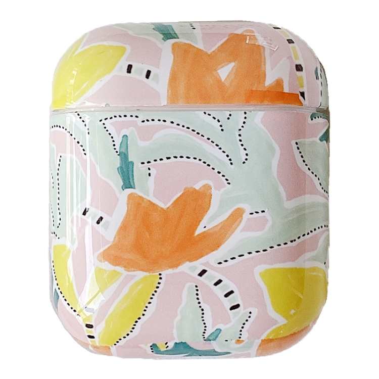 

Yellow Flowers Anti-fall Wireless Earphone PC Protective Case For AirPods 1/2