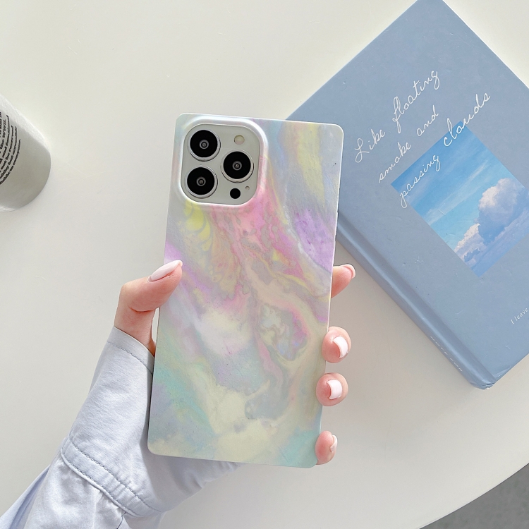 

Marble Pattern Soft TPU Straight-Edge Protective Case For iPhone 13(Colorful)