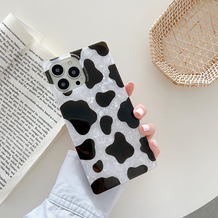 

Shockproof Shell Pattern Square Protective Case For iPhone 13 Pro Max(Cows)