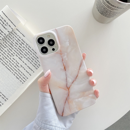 

Marble Pattern Soft TPU Protective Case For iPhone 13 Pro(Cream)