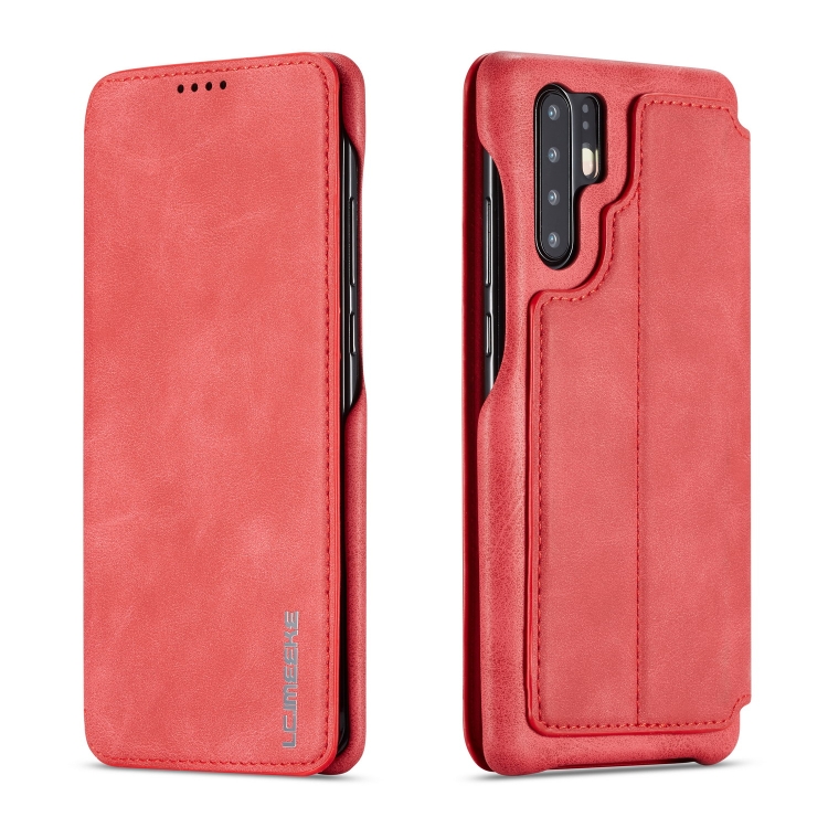 

For Huawei P30 Pro Hon Ancient Series Leather Case with Card Slots & Holder & Wallet(Red)