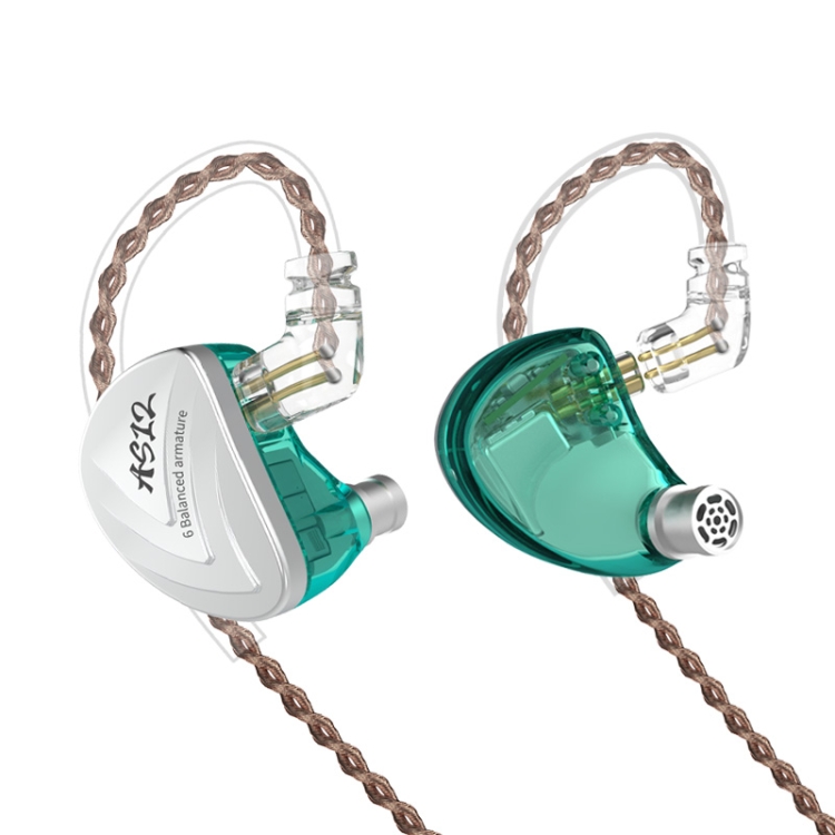 

KZ AS12 12-unit Balance Armature Monitor HiFi In-Ear Wired Earphone No Mic(Cyan)