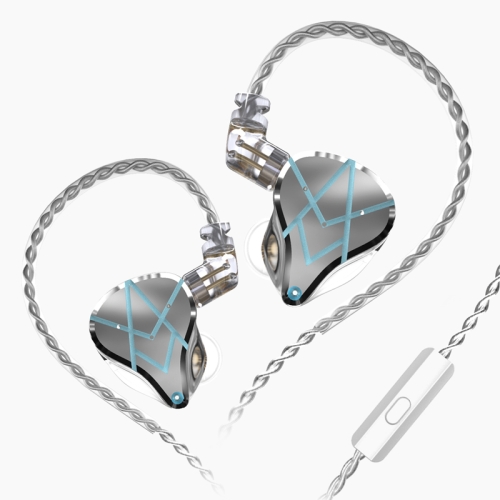 

KZ ASX 20-unit Balance Armature Monitor HiFi In-Ear Wired Earphone With Mic(Silver)