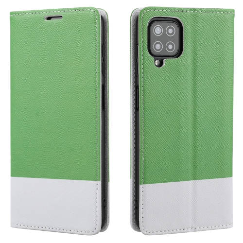 

For Samsung Galaxy A42 Cross Texture Magnetic Horizontal Flip Leather Case with Card Slots & Holder & Wallet(Green)