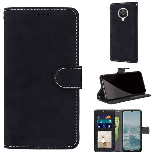 

For Nokia 6.3 / G20 / G10 Retro Frosted Horizontal Flip PU Leather Case with Holder & Card Slots & Wallet & Photo Frame(Black)