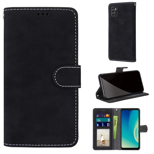 

For ZTE Blade A7s 2020 Retro Frosted Horizontal Flip PU Leather Case with Holder & Card Slots & Wallet & Photo Frame(Black)