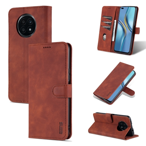 

For Honor X20 AZNS Skin Feel Calf Texture Horizontal Flip Leather Case with Card Slots & Holder & Wallet(Brown)