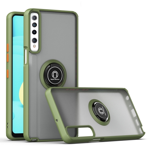 

For LG Stylo 7 Q Shadow 1 Series TPU + PC Protective Case with 360 Degrees Rotate Ring Holder(Army Green+Orange)