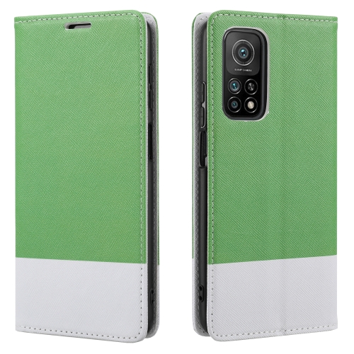 

For Xiaomi Mi 10T 5G Cross Texture Magnetic Horizontal Flip Leather Case with Card Slots & Holder & Wallet(Green)