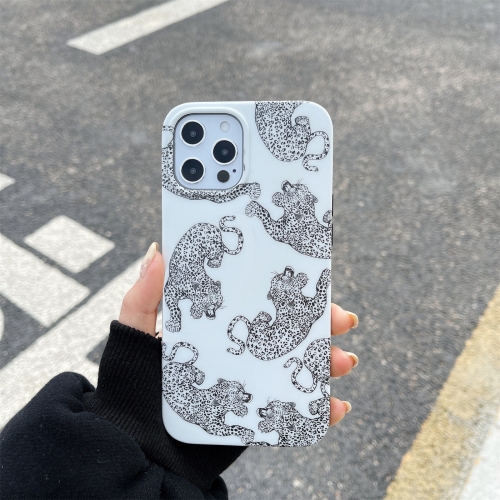 

IMD Half-coverage TPU Protective Case For iPhone 13 Pro(White Tiger)