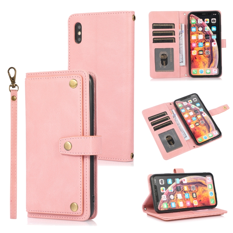 

PU + TPU Horizontal Flip Leather Case with Holder & Card Slot & Wallet & Lanyard For iPhone XR(Pink)