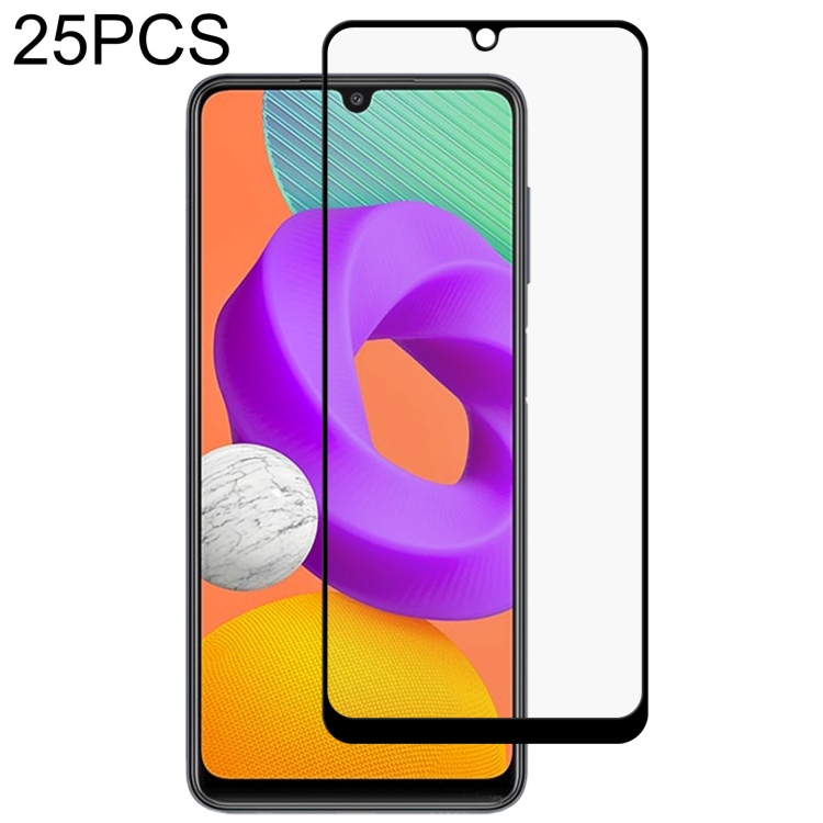 

For Samsung Galaxy M22 25 PCS Full Glue Full Screen Tempered Glass Film