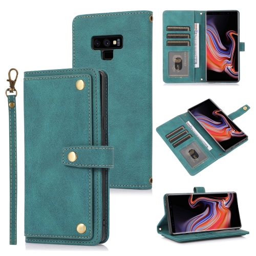 

For Samsung Galaxy Note9 PU + TPU Horizontal Flip Leather Case with Holder & Card Slot & Wallet & Lanyard(Lake Blue)