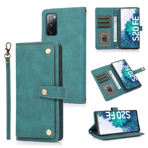 

For Samsung Galaxy S20 FE PU + TPU Horizontal Flip Leather Case with Holder & Card Slot & Wallet & Lanyard(Lake Blue)