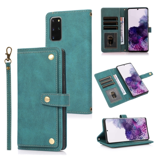 

For Samsung Galaxy S20+ PU + TPU Horizontal Flip Leather Case with Holder & Card Slot & Wallet & Lanyard(Lake Blue)