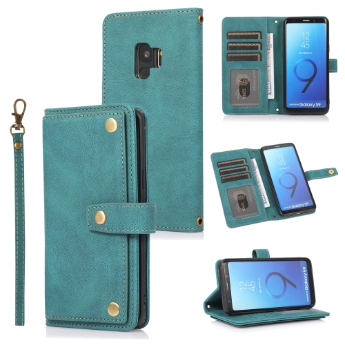 

For Samsung Galaxy S9 PU + TPU Horizontal Flip Leather Case with Holder & Card Slot & Wallet & Lanyard(Lake Blue)