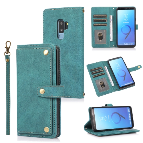 

For Samsung Galaxy S9+ PU + TPU Horizontal Flip Leather Case with Holder & Card Slot & Wallet & Lanyard(Lake Blue)