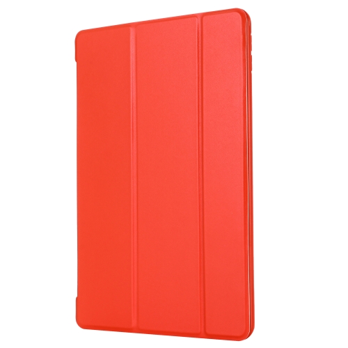 

For iPad 10.2 inch GEBEI Shockproof Horizontal Flip Leather Case with Three-folding Holder(Red)