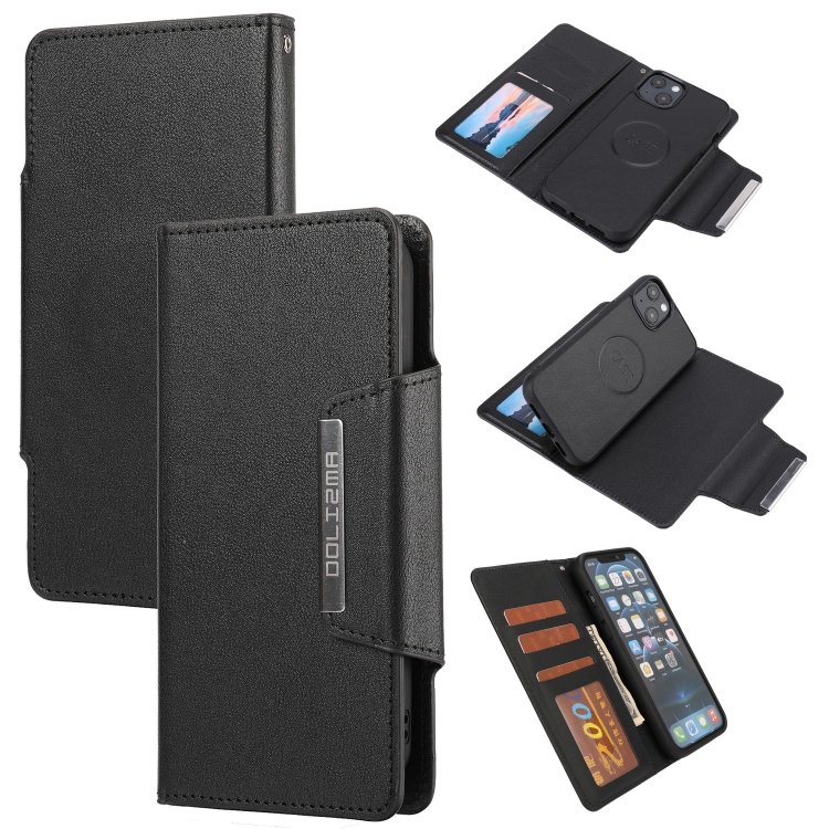 

Ultra-thin Separable Magnetic Horizontal Flip Leather Case with Card Slot & Wallet For iPhone 13 Pro(Black)