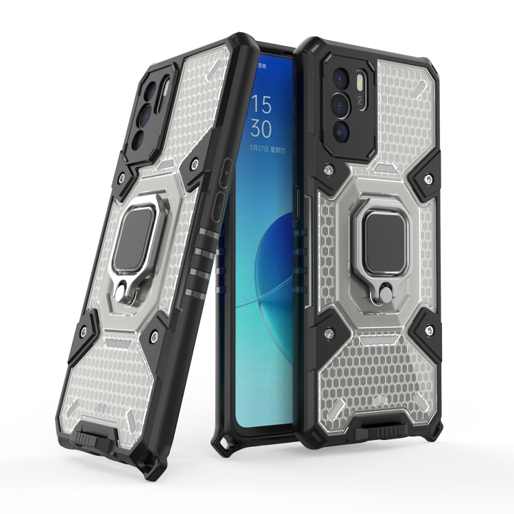 

For OPPO Reno 6Z Space PC + TPU Ring Holder Protective Case(Silver)