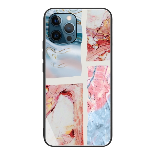 

Abstract Marble Pattern Glass Protective Case For iPhone 13 Pro(HC-A21)