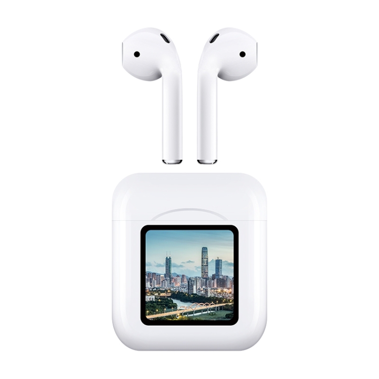 

NR-550 LCD Touch Bluetooth Earphone with Charging Box, Support Picture Replacement & Wearing Status Detection & Siri(White)