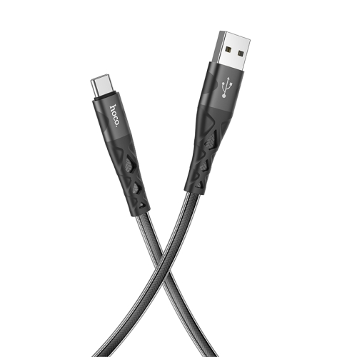 

hoco U105 Treasure Jelly Braided USB to USB-C / Type-C Charging Data Cable, Cable Length: 1.2m(Black)