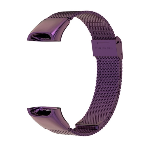 

For Huawei Band 4 / Honor Band 5i MIJOBS Milan Stainless Steel Replacement Strap Watchband(Purple)