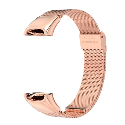 

For Huawei Band 4 / Honor Band 5i MIJOBS Milan Stainless Steel Replacement Strap Watchband(Rose Gold)