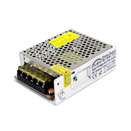 

S-48-12 DC12V 4A 48W LED Regulated Switching Power Supply, Size: 110 x 79 x 36mm