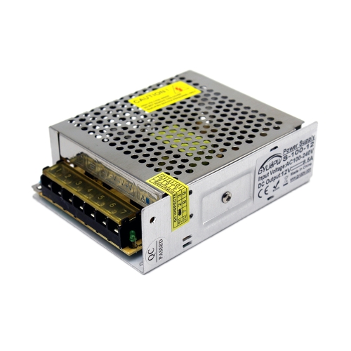 

S-100-12 DC12V 8.3A 100W LED Regulated Switching Power Supply, Size: 129 x 99 x 40mm