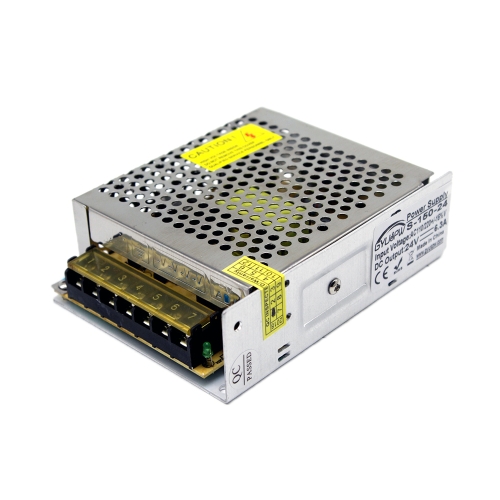 

S-150-24 DC24V 6.3A 150W LED Regulated Switching Power Supply, Size: 129 x 99 x 40mm