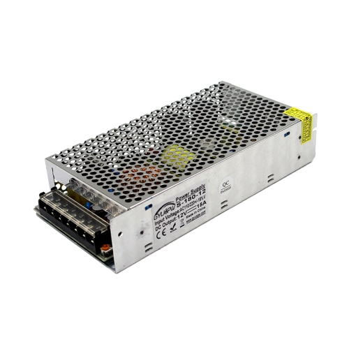 

S-180-12 DC12V 15A 180W LED Regulated Switching Power Supply, Size: 199 x 98 x 42mm