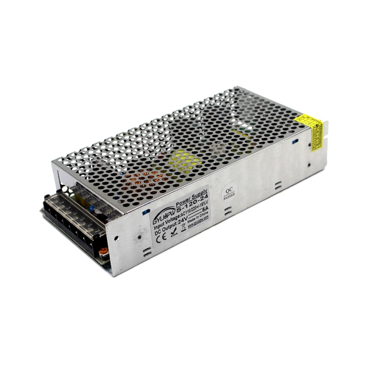

S-120-24 DC24V 5A 120W LED Regulated Switching Power Supply, Size: 199 x 98 x 42mm