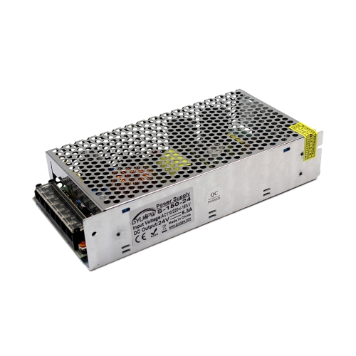 

S-150-24 DC24V 6.3A 150W LED Regulated Switching Power Supply, Size: 199 x 98 x 42mm