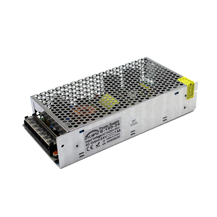 

S-180-24 DC24V 7.5A 180W LED Regulated Switching Power Supply, Size: 199 x 98 x 42mm