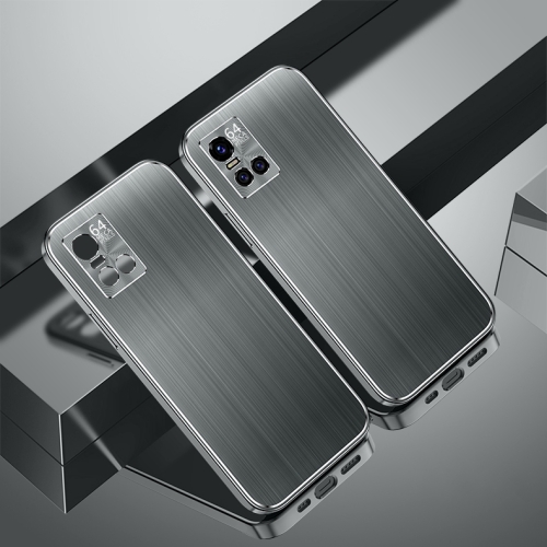 

For vivo S10 / S10 Pro Cool Sharp Series Aluminum Plate Brushed Lens All-inclusive Protective Case(Space Gray)