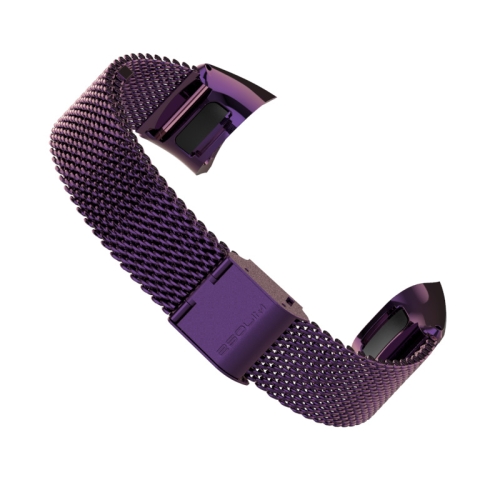 

For Honor Band 4 / 5 MIJOBS Milan Stainless Steel Metal Buckle Replacement Strap Watchband(Purple)