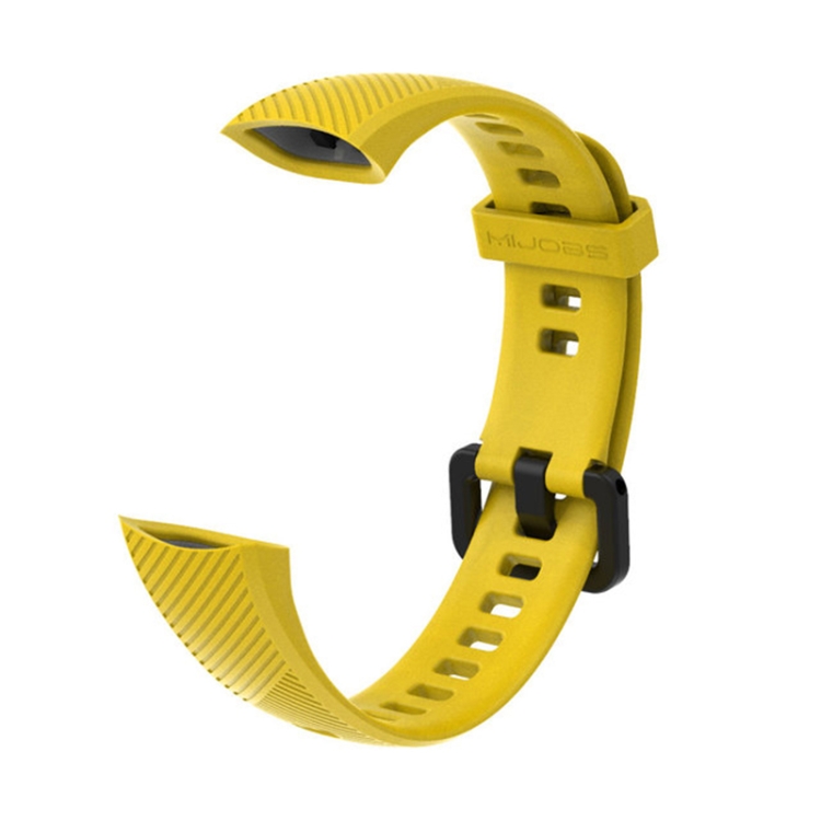 

For Honor Band 4 / 5 MIJOBS Breathable Silicone Replacement Strap Watchband(Yellow)