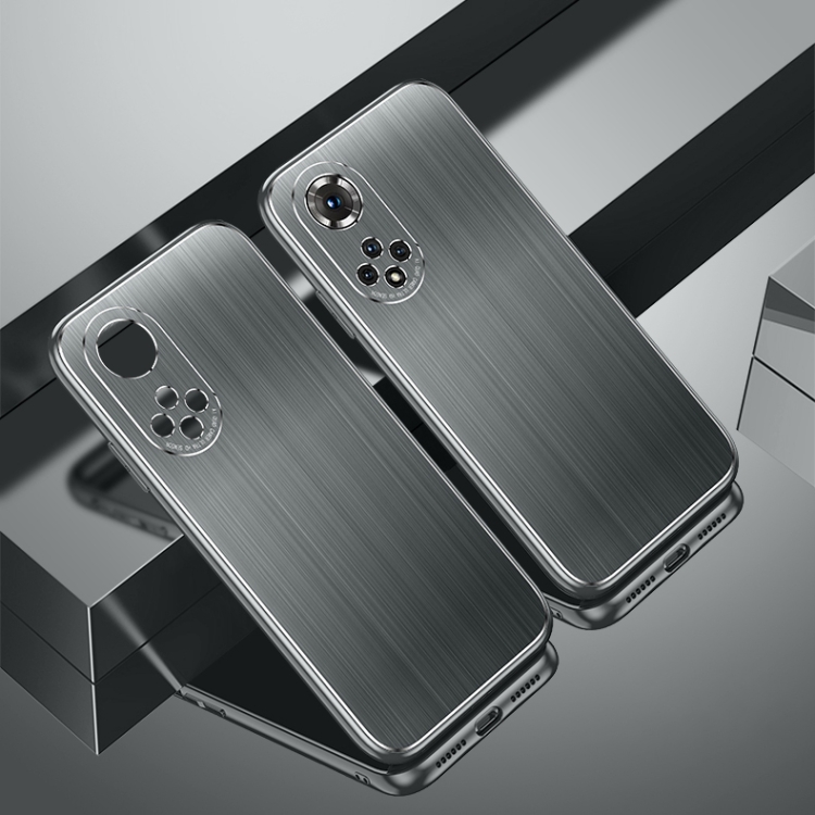 

For Honor 50 Pro Cool Sharp Series Aluminum Plate Brushed Lens All-inclusive Protective Case(Space Gray)
