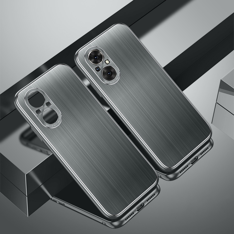 

For Honor 50 SE Cool Sharp Series Aluminum Plate Brushed Lens All-inclusive Protective Case(Space Gray)